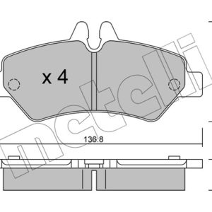 Placute frana VW CRAFTER 30-35 bus (2E_) 2.0 TDI diesel 109 cai METELLI 22-0672-0