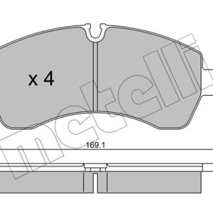Placute frana VW CRAFTER 30-50 platou / sasiu (2F_) 2.5 TDI diesel 109 cai METELLI 22-0673-0