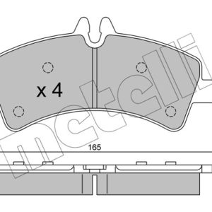 Placute frana VW CRAFTER 30-50 caroserie (2E_) 2.5 TDI diesel 109 cai METELLI 22-0674-0