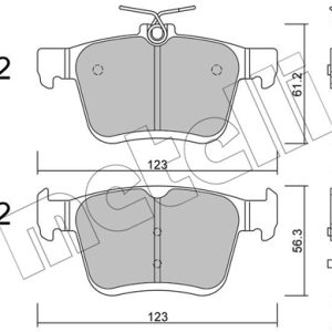 Placute frana VW GOLF VII (5G1, BQ1, BE1, BE2) 1.8 TSI benzina 170 cai METELLI 22-0951-0