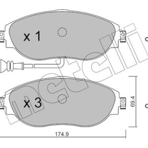 Placute frana VW ARTEON (3H7, 3H8) 2.0 TSI 4motion benzina 272 cai METELLI 22-0952-0