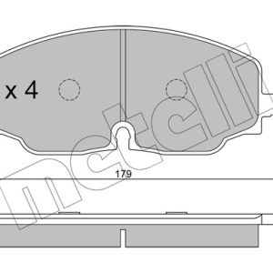 Placute frana VW ATLAS (CA1, CA2, CA3) 3.6 FSi 4motion benzina 249 cai METELLI 22-1171-0