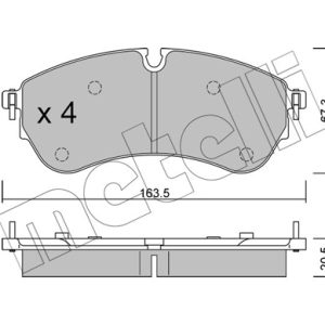 Placute frana VW CRAFTER platou / sasiu (SZ_) 2.0 TDI diesel 102 cai METELLI 22-1173-0