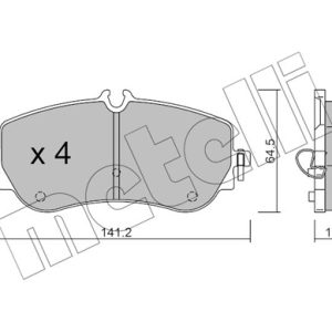 Placute frana VW AMAROK (2HA, 2HB, S1B, S6B, S7A, S7B) 3.0 TDI 4motion diesel 224 cai METELLI 22-1175-0