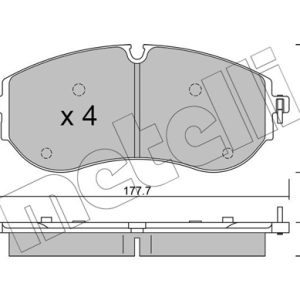 Placute frana VW CRAFTER platou / sasiu (SZ_) 2.0 TDI diesel 102 cai METELLI 22-1262-0