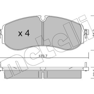 Placute frana VW CRAFTER platou / sasiu (SZ_) 2.0 TDI RWD (SZB, SZC, SZD, SZH, SZI) diesel 140 cai METELLI 22-1263-0