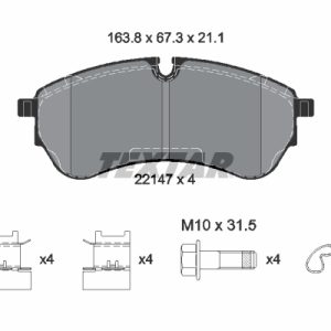 Placute frana VW CRAFTER caroserie (SY_, SX_) 2.0 TDI diesel 177 cai TEXTAR 2214701