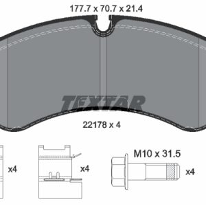 Placute frana VW CRAFTER platou / sasiu (SZ_) 2.0 TDI diesel 102 cai TEXTAR 2217801