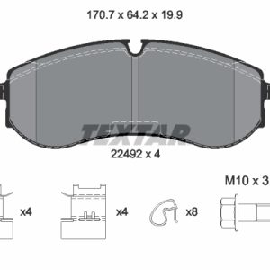Placute frana VW CRAFTER caroserie (SY_, SX_) 2.0 TDI diesel 102 cai TEXTAR 2249201