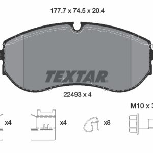 Placute frana VW CRAFTER caroserie (SY_, SX_) 2.0 TDI diesel 102 cai TEXTAR 2249301