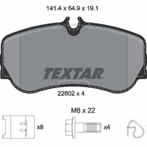 Placute frana VW AMAROK (2HA, 2HB, S1B, S6B, S7A, S7B) 2.0 BiTDI diesel 180 cai TEXTAR 2280201