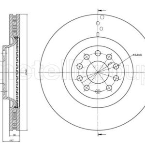 Disc frana VW GOLF VII (5G1, BQ1, BE1, BE2) 2.0 GTI benzina 220 cai METELLI 23-1243C