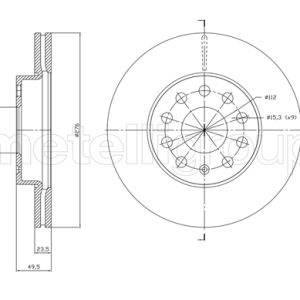 Disc frana VW GOLF SPORTSVAN VII (AM1, AN1) 1.6 TDI diesel 115 cai METELLI 23-1767C