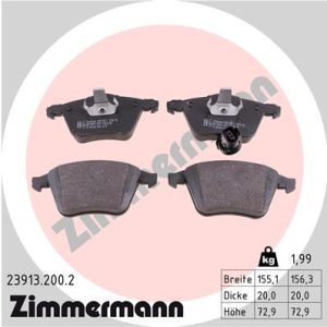 Placute frana VW GOLF VI Cabriolet (517) 2.0 TSI benzina 220 cai ZIMMERMANN 23913.200.2