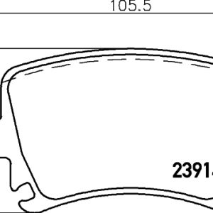 Placute frana VW GOLF VI (5K1) 1.4 TSI benzina 160 cai DON PCP1004
