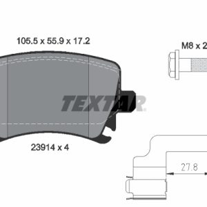 Placute frana VW GOLF VI (5K1) 2.0 GTi benzina 235 cai TEXTAR 2391402