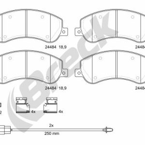 Placute frana VW AMAROK (2HA, 2HB, S1B, S6B, S7A, S7B) 3.0 TDI 4motion diesel 204 cai BRECK 24484 00 703 10