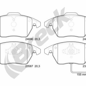 Placute frana VW GOLF VI Variant (AJ5) 1.6 benzina 102 cai BRECK 24696 00 701 10