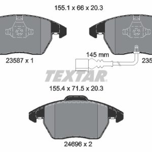 Placute frana VW GOLF VI (5K1) 2.0 TDI diesel 140 cai TEXTAR 2469602