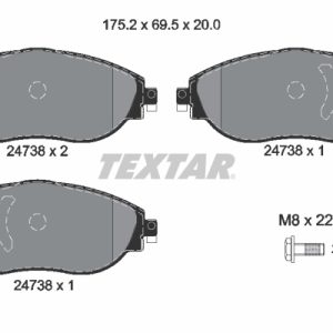 Placute frana VW ARTEON (3H7, 3H8) 2.0 TSI R benzina 320 cai TEXTAR 2473806