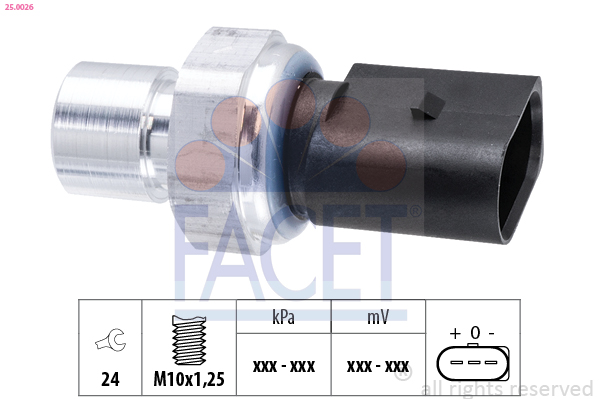 Comutator presiune aer conditionat VW GOLF VII (5G1, BQ1, BE1, BE2) 1.4 TSI benzina 122 cai FACET 25.0026