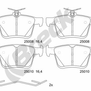 Placute frana VW GOLF VII (5G1, BQ1, BE1, BE2) 2.0 GTI benzina 245 cai BRECK 25008 00 704 00