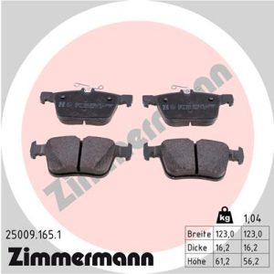 Placute frana VW GOLF VII (5G1, BQ1, BE1, BE2) 1.4 TSI benzina 150 cai ZIMMERMANN 25009.165.1