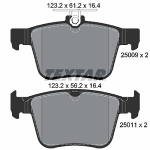 Placute frana VW GOLF VII (5G1, BQ1, BE1, BE2) 2.0 R 4motion benzina 300 cai TEXTAR 2500901