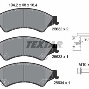 Placute frana VW AMAROK (T1A, T1B) 2.0 TDI 4motion diesel 205 cai TEXTAR 2563201
