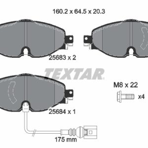 Placute frana VW GOLF VI Cabriolet (517) 1.2 TSI 16V benzina 105 cai TEXTAR 2568301
