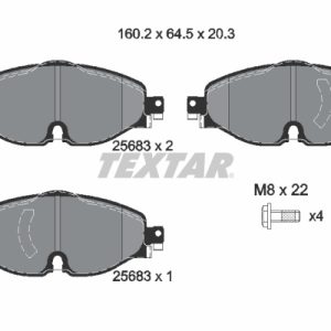Placute frana VW CADDY IV Autoutilitara/limuzina spatioasa (SAA, SAH) ABT e-Caddy electric 113 cai TEXTAR 2568303