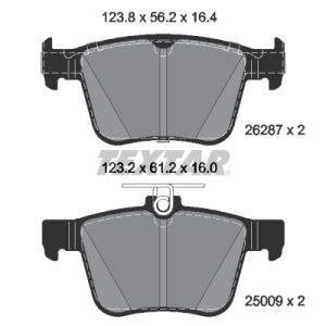 Placute frana VW ATLAS (CA1, CA2, CA3) 3.6 FSi 4motion benzina 249 cai TEXTAR 2628701
