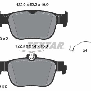Placute frana VW CADDY V Autoutilitara/limuzina spatioasa (SBA, SBH) 1.5 TSi EVO benzina 114 cai TEXTAR 2630301