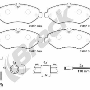 Placute frana VW CRAFTER 30-35 bus (2E_) 2.5 TDI diesel 163 cai BRECK 29192 00 703 00