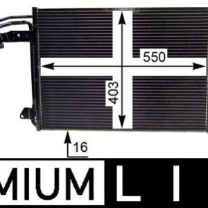 Condensator climatizare VW CADDY ALLTRACK microbus (SAB) 1.4 TSI benzina 131 cai MAHLE ORIGINAL AC 324 000P