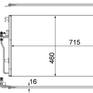 Condensator climatizare VW CRAFTER 30-50 platou / sasiu (2F_) 2.0 TDI diesel 136 cai MAHLE ORIGINAL AC 553 001S