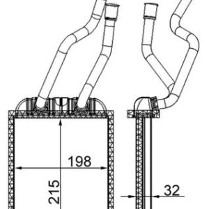 Schimbator caldura incalzire habitaclu VW AMAROK platou / sasiu (S1B, S6B, S7B) 2.0 BiTDI 4motion diesel 180 cai MAHLE ORIGINAL AH 180 000S