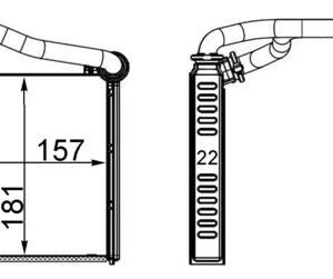 Schimbator caldura incalzire habitaclu VW GOLF VI Variant (AJ5) 1.6 MultiFuel Benzina/Etanol 102 cai MAHLE ORIGINAL AH 252 000S