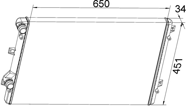 Radiator racire motor VW GOLF VI (5K1) 2.0 GTi benzina 210 cai MAHLE ORIGINAL CR 1538 000S