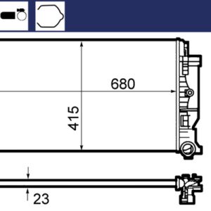 Radiator racire motor VW CRAFTER 30-35 bus (2E_) 2.0 TDI diesel 163 cai MAHLE ORIGINAL CR 1710 000S
