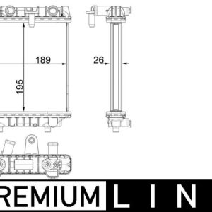 Radiator racire motor VW ARTEON (3H7, 3H8) 2.0 TSI 4motion benzina 272 cai MAHLE ORIGINAL CR 1966 000P