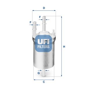 Filtru combustibil VW GOLF VI (5K1) 1.6 benzina 102 cai UFI 31.833.00