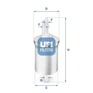 Filtru combustibil VW GOLF VI (5K1) 1.4 TSI benzina 122 cai UFI 31.840.00