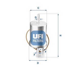 Filtru combustibil VW GOLF VI (5K1) 1.6 MultiFuel Benzina/Etanol 102 cai UFI 31.853.00