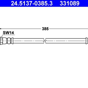 Furtun frana VW CRAFTER 30-35 bus (2E_) 2.0 TDI diesel 142 cai ATE 24.5137-0385.3