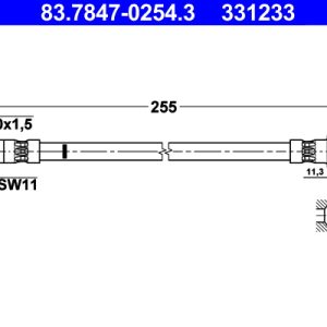 Furtun frana VW GOLF VI Van (5K1_) TSi benzina 122 cai ATE 83.7847-0254.3