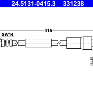 Furtun frana VW CRAFTER 30-35 bus (2E_) 2.0 TDI diesel 114 cai ATE 24.5131-0415.3