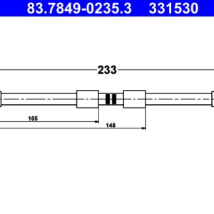 Furtun frana VW GOLF VI Cabriolet (517) 2.0 TSI benzina 220 cai ATE 83.7849-0235.3
