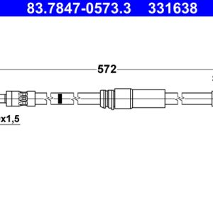 Furtun frana VW CADDY IV microbus (SAB, SAJ) 1.2 TSI benzina 84 cai ATE 83.7847-0573.3