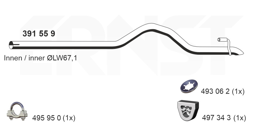 Racord evacuare VW CRAFTER 30-50 caroserie (2E_) 2.0 TDI diesel 114 cai ERNST 391559